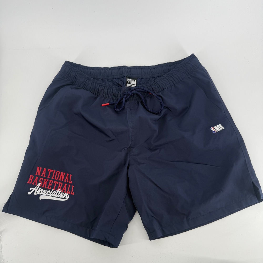 NBA National Basketball Association Navy Blue Mesh Lined Athletic Shorts Mens M
